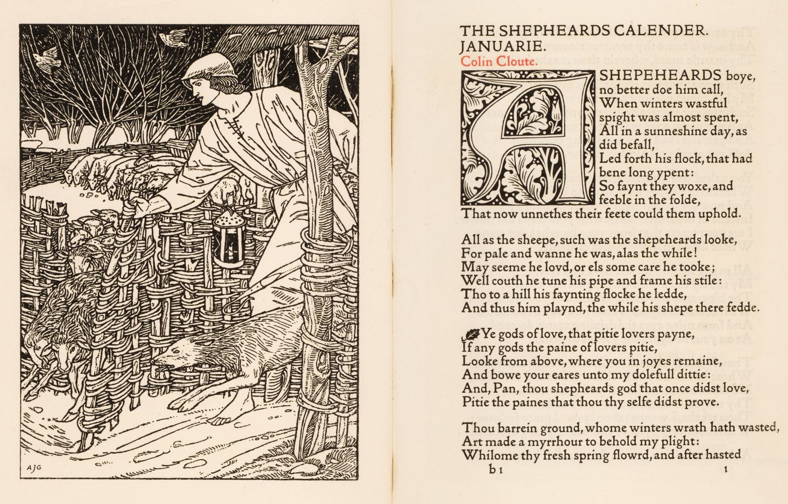 Lot 647 - Kelmscott Press. The Shepheardes Calender, Lot 647 - Kelmscott Press. The Shepheardes Calender,