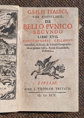 Lot 113 - Silius Italicus (Tiberius Catius), De bello punico secundo libri XVII..., Leipzig, 1695