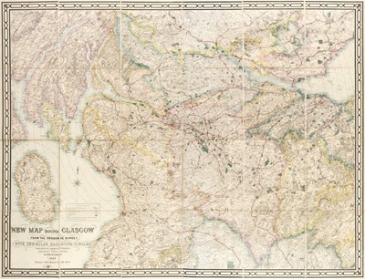Lot 288 - Glasgow. Richmond (George, publisher), New Map round Glasgow..., 1884