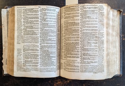 Lot 76 - Bible [English]. The Bible: Translated according to the Ebrew and Greeke, 1611