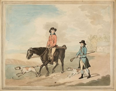 Lot 414 - Rowlandson (Thomas, style of). Sportsmen departing for a days shooting, circa 1800