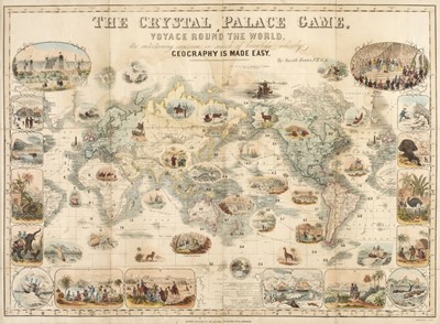 Lot 456 - World Map Board Game. The Crystal Palace Game, published by Alfred Davis & Co., [1855?]
