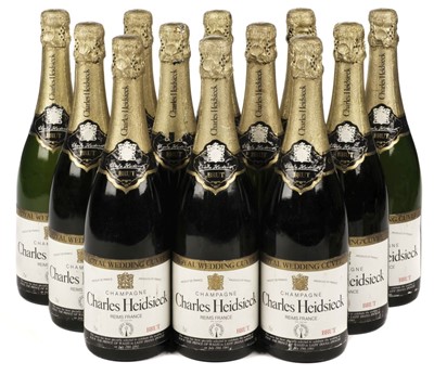 Lot 146 - Charles & Diana. Twelve 75cl bottles of Charles Heidsieck Brut NV Champagne Royal Wedding Cuvee