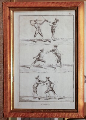 Lot 98 - Fencing. Gwyn (James), Demi Volte sur les Coups Forcés au Dehors des Armes, 1763