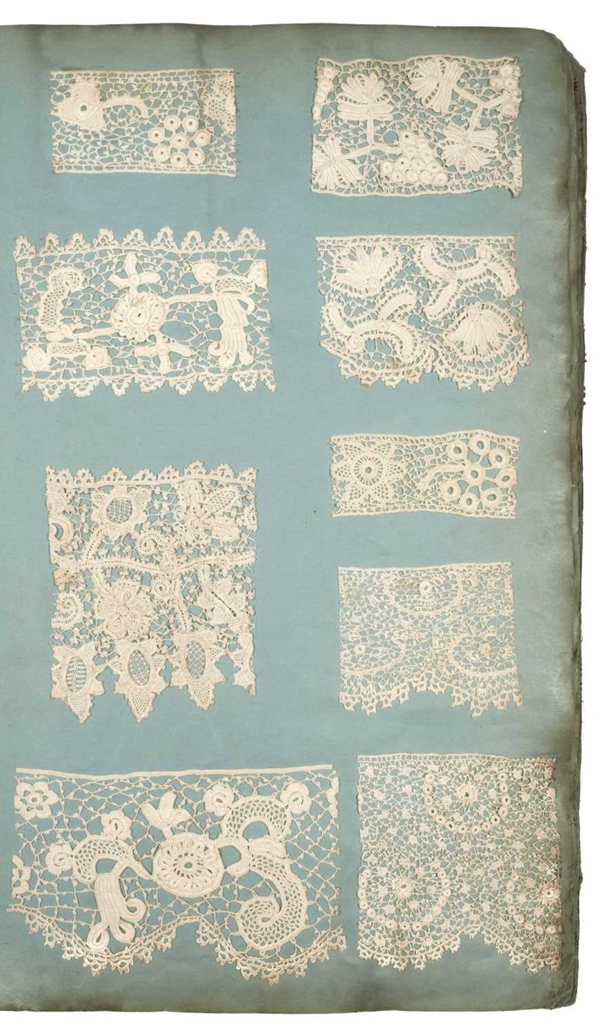 Lot 260 - Lace. A large sample book, 1899