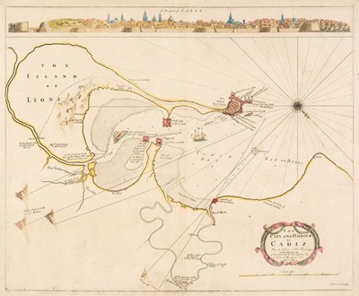 Lot 327 - Sea Charts. Mount (R.), The City and Harbour of Cadiz..., and one other, circa 1760