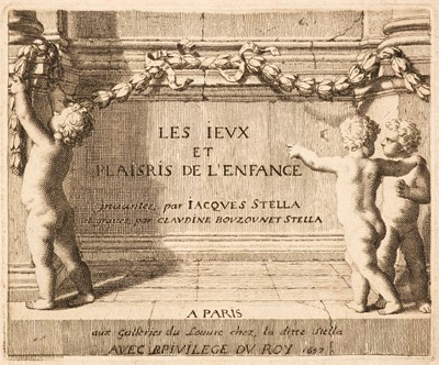 Lot 439 - Stella (Jacques). Les Jeux et Plaisris de l'Enfance, Paris, 1657