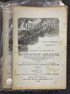 Lot 102 - L'Aeronaute. Bulletin Mensuel Illustré de la Société Française de Navigation Aérienne, 1898 & 1900