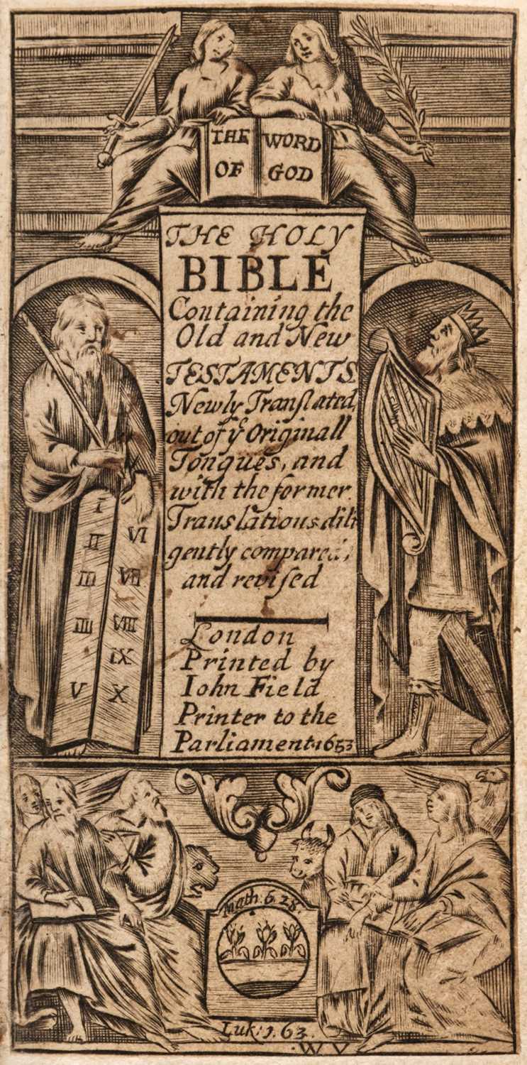 Lot 77 - Bible [English]. The Holy Bible containing the Old and New Testaments, London: John Field, 1653
