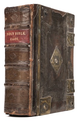 Lot 108 - Bible [English]. The Bible: Translated according to the Ebrew and Greeke, 1602