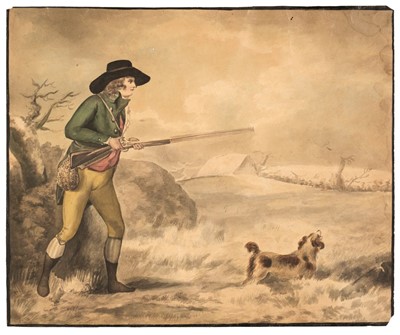 Lot 402 - Morland (George, manner of). Shooting Autumn & Shooting Winter, circa 1800