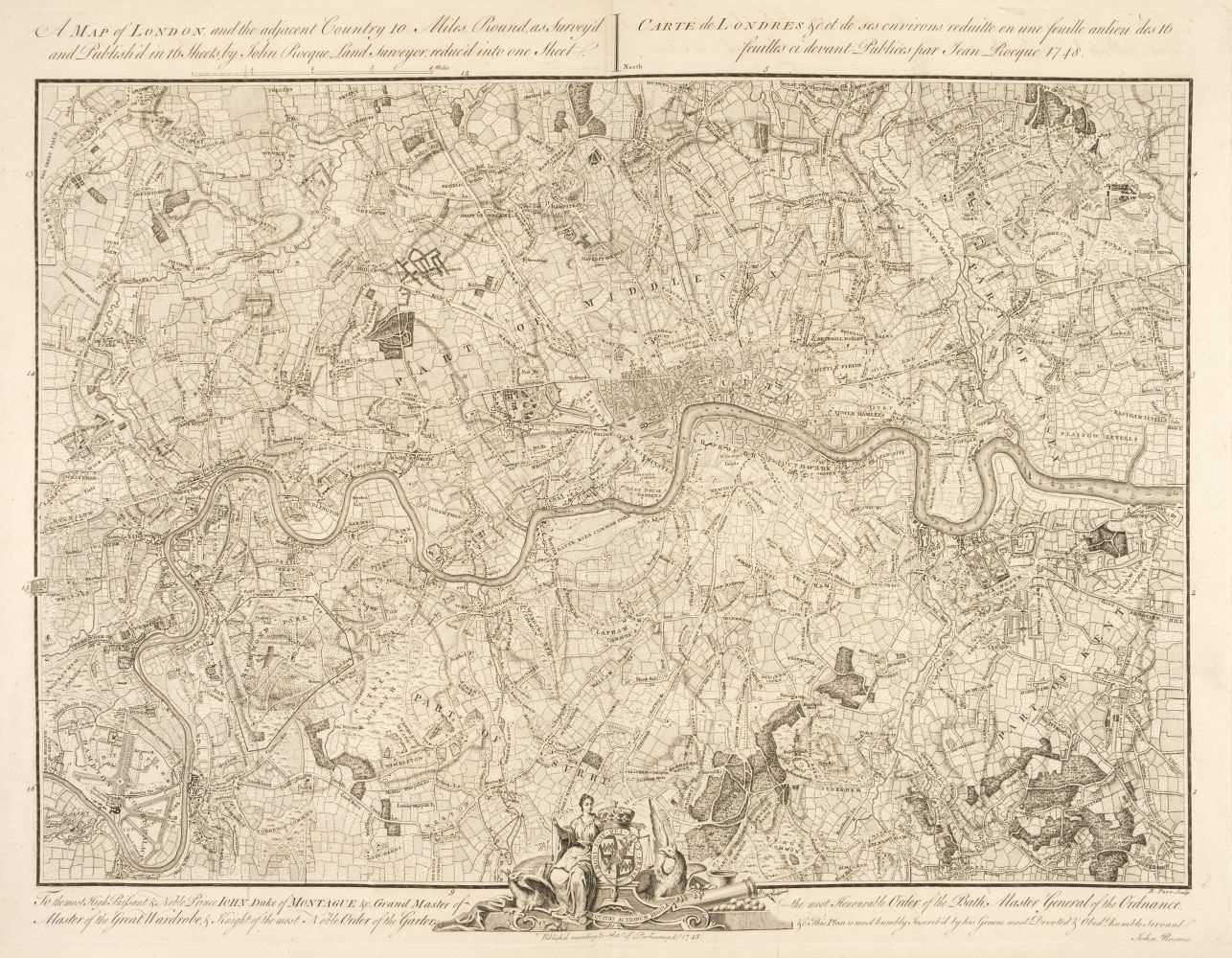 Lot 301 - London. Rocque (John), A New and Accurate Survey of the Cities of London..., 1748