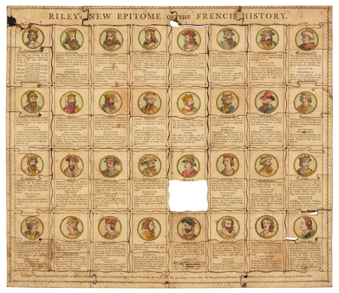 Lot 459 - Jigsaw. Riley's New Epitome of the French History, circa 1790