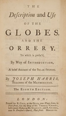 Lot 331 - Harris (Joseph). The Description and Use of the Globes, and the Orrey, 8th ed., 1757