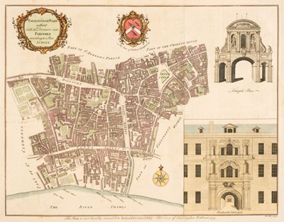 Lot 152 - London. Cole (Benjamin), Five ward plans, 1755