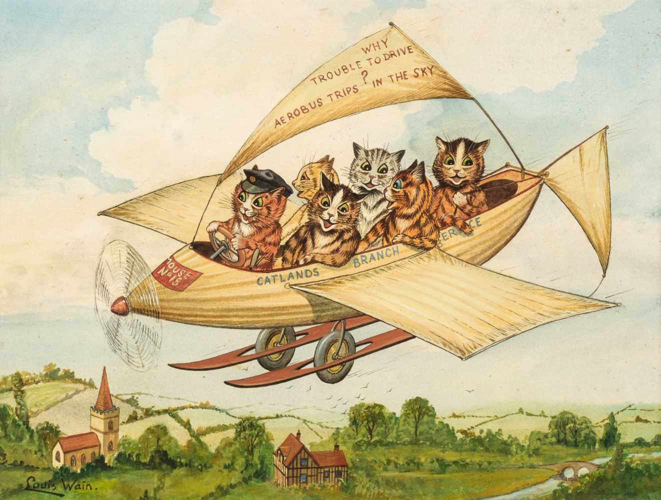 Lot 509 - Wain (Louis, 1860-1939). Flying Cats