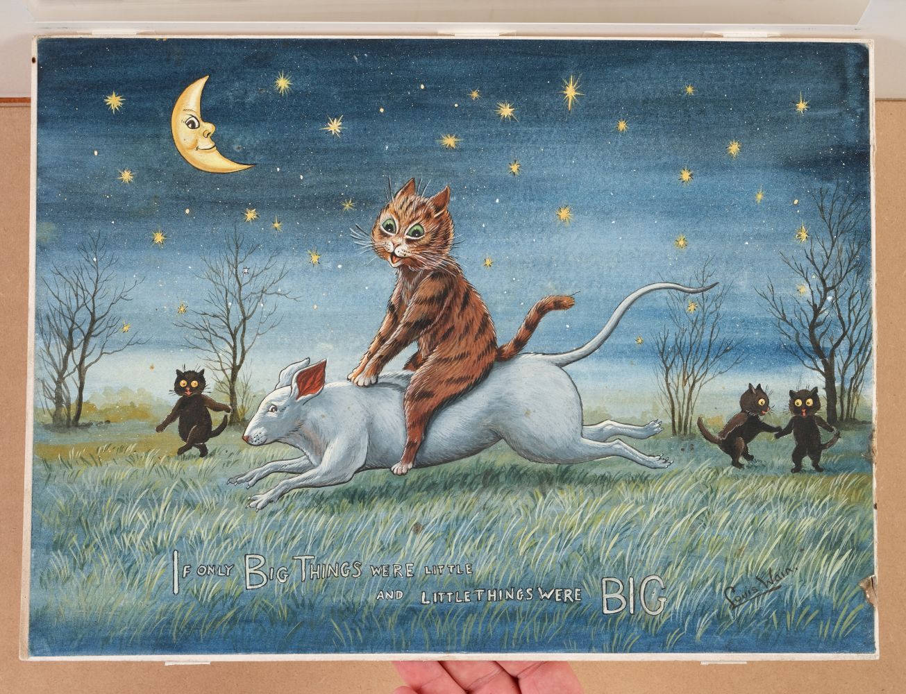 Sold at Auction: Louis William Wain, * Wain (Louis, 1860-1939). If Only Big  Things were little and little things were Big