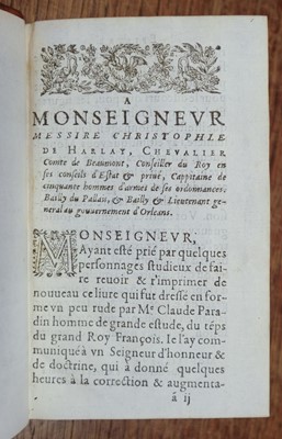 Lot 129 - Paradin (Claude), Devises heroiques et emblemes, Paris: Jean Millot, 1614