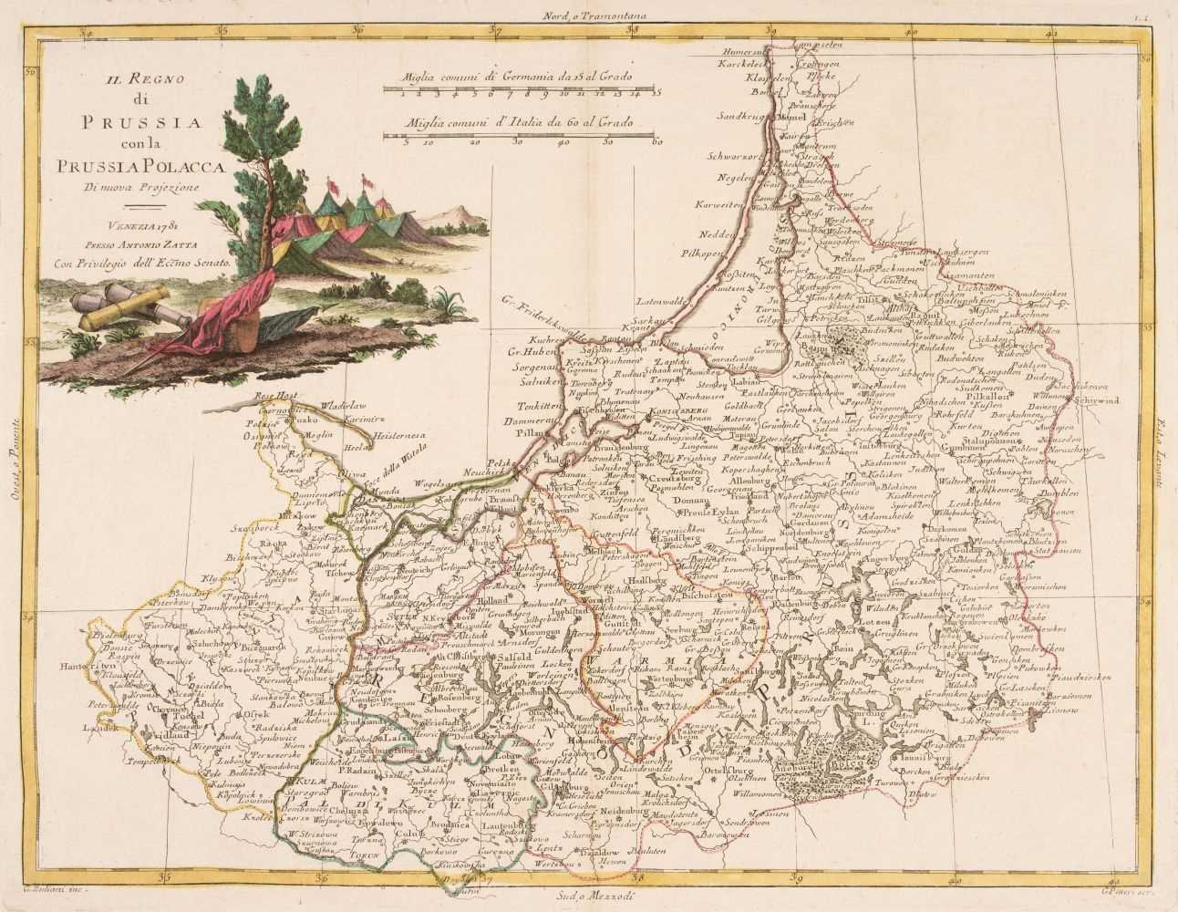 Lot 321 - Prussia. Zatta (Antonio), Il Regno de Prussia con la Prussia Polacca..., Venice, 1781