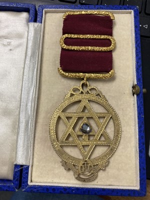 Lot 255 - Masonic Medals. Knights Templar neck badge, London 1938 and other medals