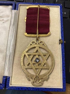 Lot 255 - Masonic Medals. Knights Templar neck badge, London 1938 and other medals