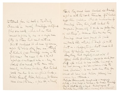 Lot 163 - Scott (Robert Falcon, 1868-1912), Autograph Letter Signed, 1925