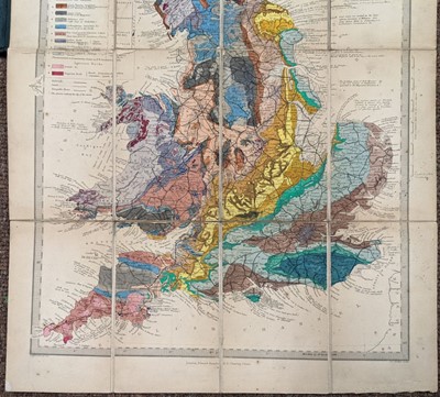 Lot 278 - England & Wales. Geological Map of England and Wales (with all the Railways), 1864