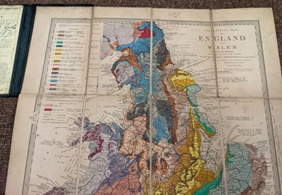 Lot 278 - England & Wales. Geological Map of England and Wales (with all the Railways), 1864