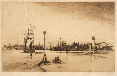 Lot 508 - Mason (Frank Henry, 1876-1965). Harbour Lights: Shields, etching on paper, & 3 others