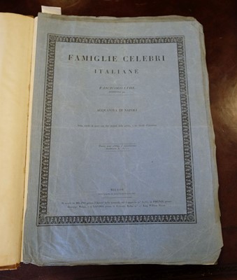 Lot 344 - Litta (Pompeo). Famiglie Celebri di Italia, 4 volumes, 1819-c.1844?