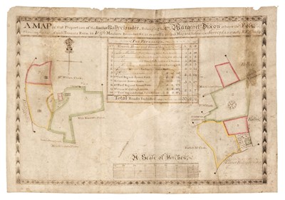 Lot 142 - Estate Plan. McClatchy (James), Manuscript Estate Plan of BallyClander, Ulster, 1780