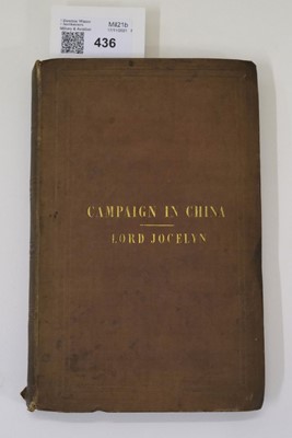 Lot 436 - Jocelyn (Robert). Six Months with the Chinese Expedition, 1841
