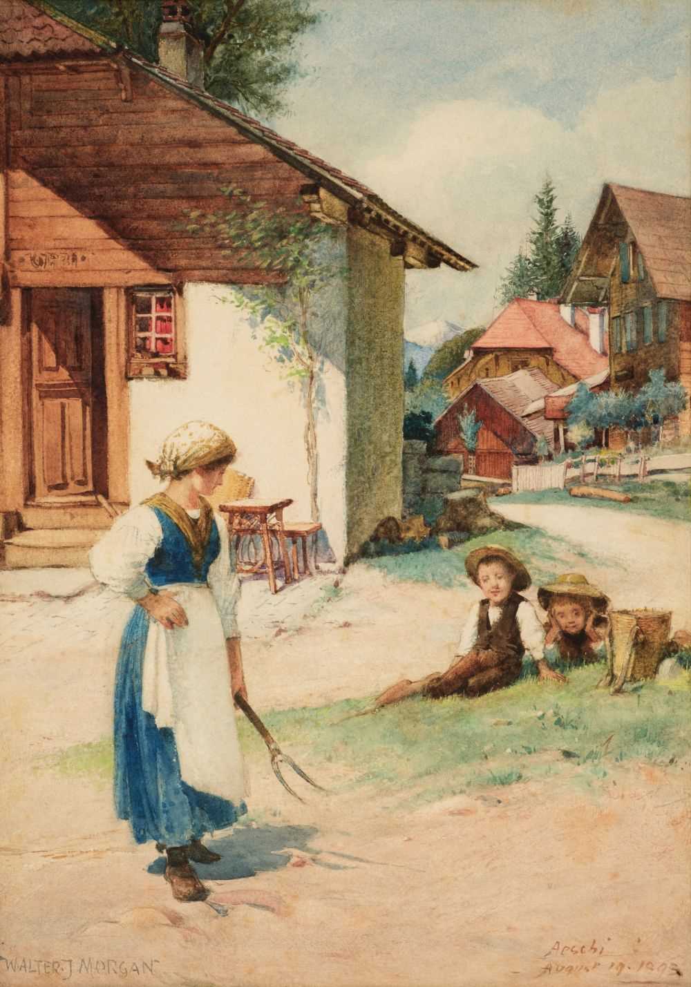 Lot 376 - Morgan (Walter Jenks, 1847-1924). A Swiss Village, Bernese Oberland, 1893