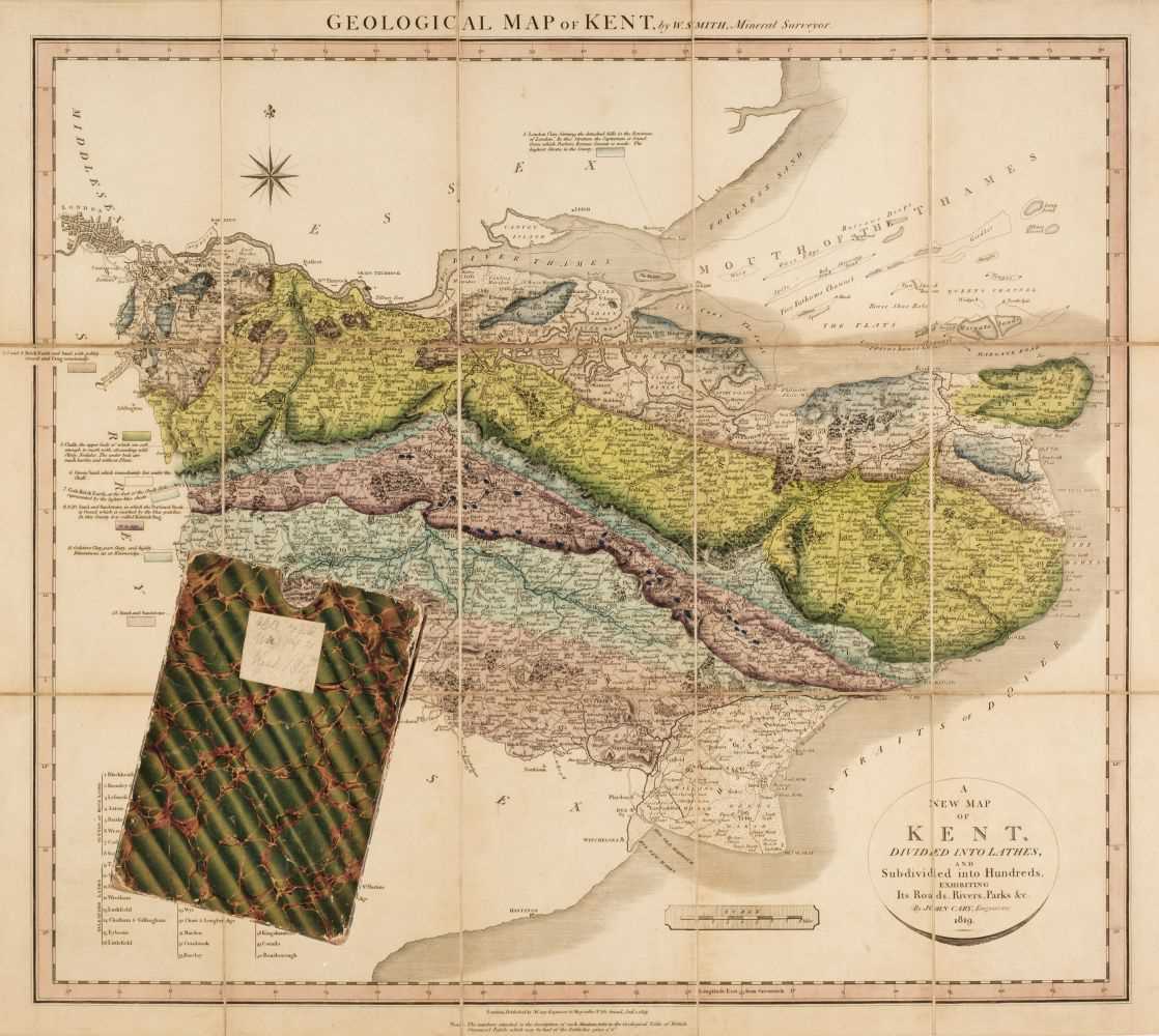 Lot 148 - Kent. Cary (John), Geological Map of Kent by W. Smith, Mineral Surveyor, 1819