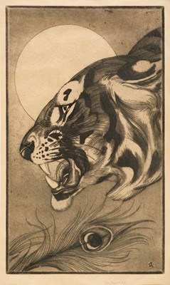 Lot 493 - Detmold (Edward Julius, 1883-1957). Tiger and the Peacock Feather, 1924
