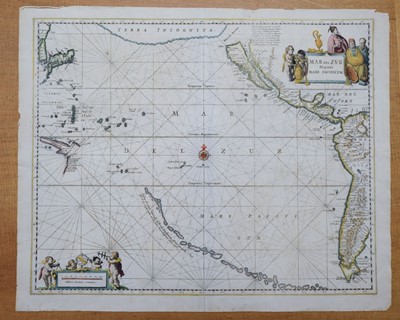 Lot 165 - Pacific Ocean. Jansson (Jan), Mar del Zur Hispanis Mare Pacificum, Amsterdam, circa 1650