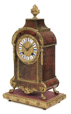 Lot 87 - Clock. Victorian Boulle work mantel clock