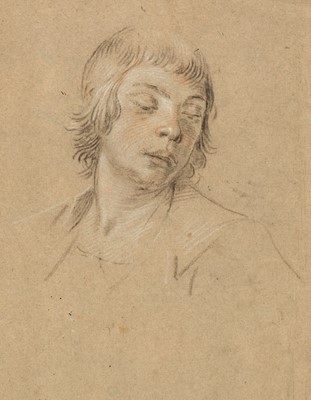 Lot 50 - Reni, Guido. A Study of a Youth’s Head, and a Study of a Hand, late 17th century