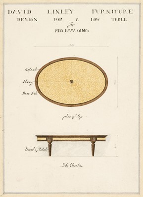 Lot 215 - Linley (David, 1961-). Furniture Design For a Low Table for Miss Emma Gibbs