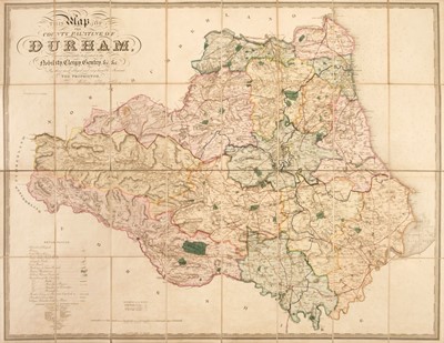Lot 136 - Durham. Hobson (W. C.), Map of the County Palatine of Durham..., circa 1840