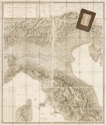 Lot 146 - Italy. Bordiga (F.), Carta amministrativa del Regno d'Italia..., 1813