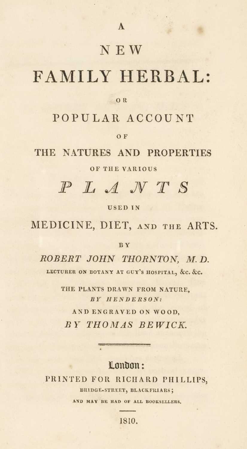 Lot 49 - Thornton (Robert John). A New Family Herbal, 1810