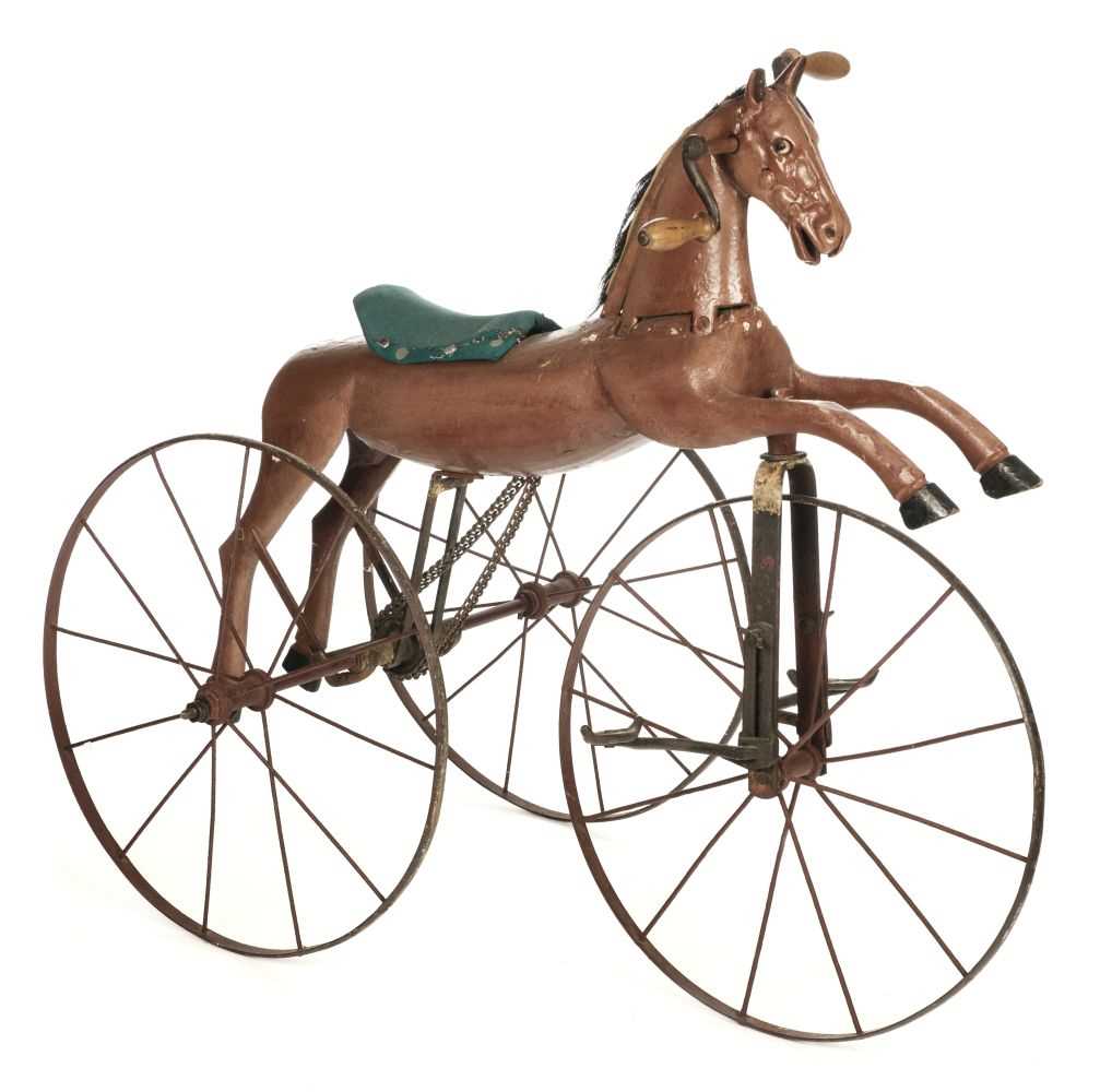 Lot 78 - Velocipede. French horse tricycle circa 1890