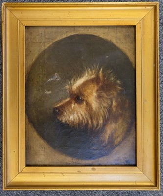 Lot 345 - Armfield (Edward). Portrait of a Black & Tan Terrier, 1877