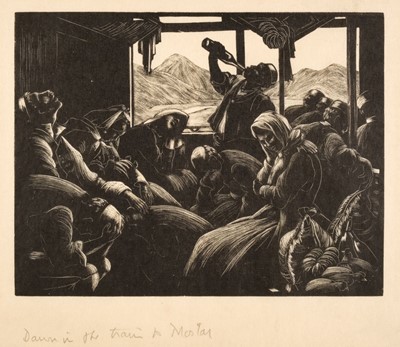 Lot 419 - Leighton (Clare Veronica Hope (1898-1989). Dawn in the Train to Mostar