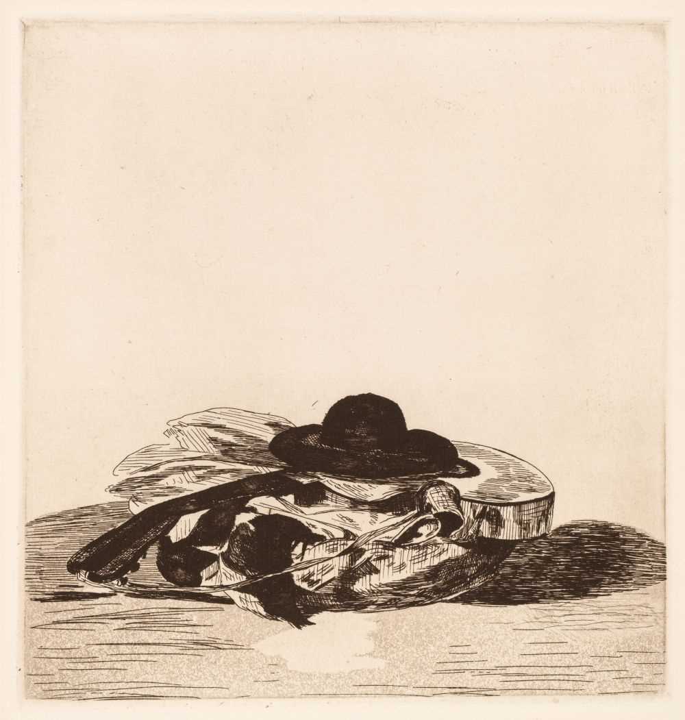 Lot 399 - Manet (Édouard, 1832-1883). Chapeau et Guitare