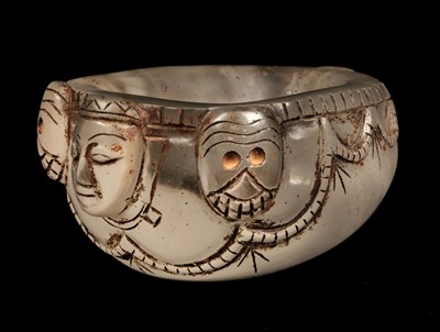 Lot 165 - Tibetan Vessel. 19th century Tibetan rock crystal skull cap (kapala) bowl