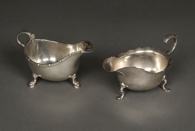Lot 30 - Silver Sauce Boats, both 20th century