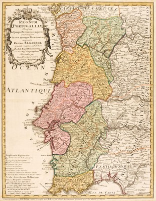 Lot 180 - Portugal. Homann (J. B.), Regnum Portugalliae..., 1736