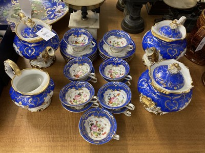 Lot 127 - Tea Service. Victorian porcelain tea service